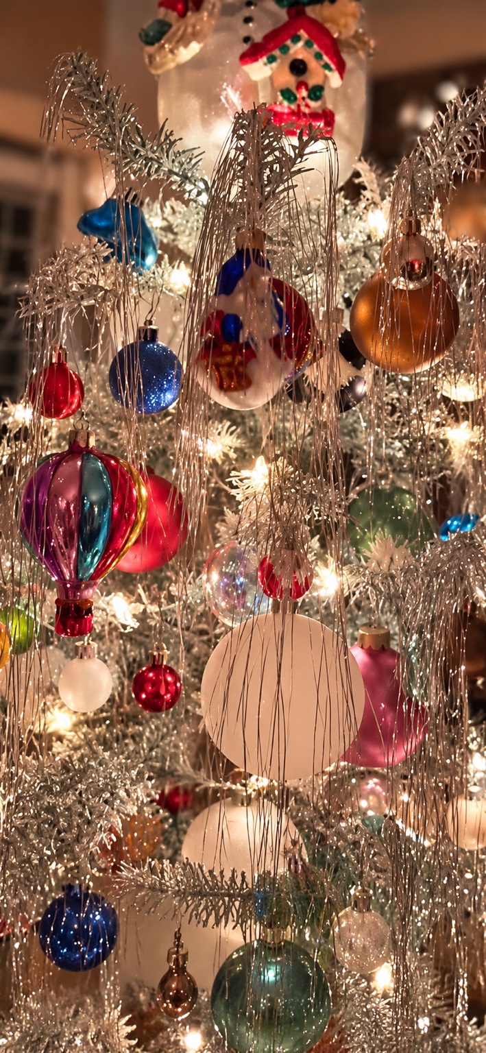 Treasures on the tinsel tree — seasonal decorating by Lori